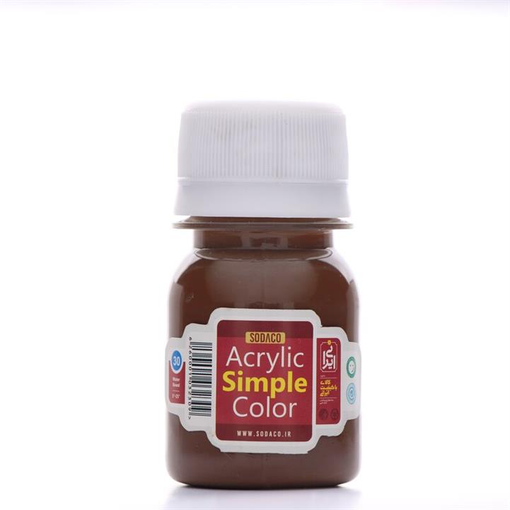 رنگ اکریلیک ساده  سوداکو 30 میل قهوه ای روشن  کد  acrylic simple 00302